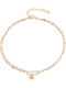 Oxzen Gold Plated Silver Anklet from Silver