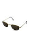 Sisley Men's Sunglasses with Gold Metal Frame and Brown Lens