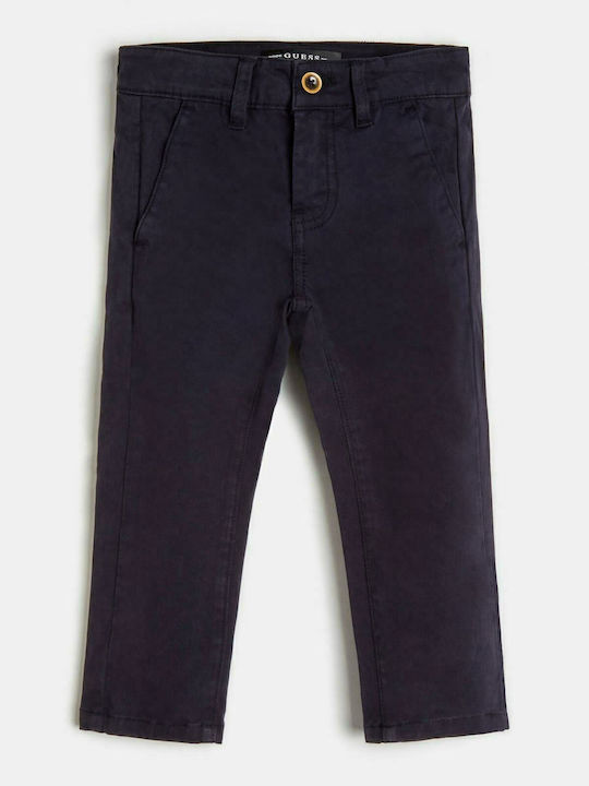 Guess Kids' Chino Fabric Pants Blue