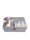 Kapadakis Wood Art Wooden Jewellery Box Light Blue 18x18x12cm
