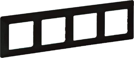 Legrand Valena Life Switch Frame 4 Positions in Black Color 754254