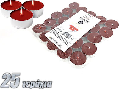 Romance Tealights Red 25pcs