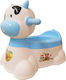 Potty with Steering Wheel 50-025BT with Music Blue Cow