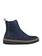 Mancose Suede Γυναικεία Chelsea Μποτάκια Navy Μπλε