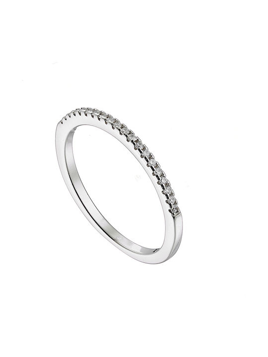 Oxzen Damen Ring mit Zirkonia aus Silber