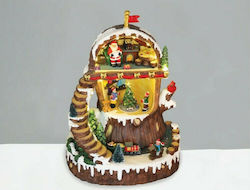 Aca Christma Lighted Decorative Wooden Decorative Scenery Battery with Music and Drive 30x23x18.5cm