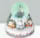 Aca Christmas Illuminated Decorative Village with Battery with Music and Movement 20x20x18cm.