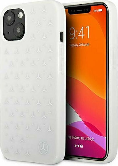 Mercedes-Benz Silver Stars Pattern Back Cover Πλαστικό Λευκό (iPhone 13)