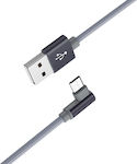 Borofone BX26 Winkel (90°) / Geflochten USB 2.0 auf Micro-USB-Kabel Gray 1m 1Stück