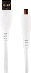 Ezra DC49 20453 Regular USB 2.0 σε micro USB 1.2m Λευκό Ezra DC49 20453 Regular USB 2.0 σε micro USB 1.2m Λευκό