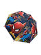 Disney Kids Curved Handle Umbrella Spiderman Blue