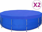 vidaXL Sun Protective Round Pool Cover 90 g/m² Diameter 540cm 2pcs