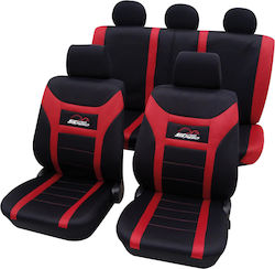 Petex Set Huse Auto 11buc Poliester Turbo Roșu