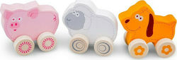 New Classic Toys Baby-Spielzeug Wheelie Farm Animals aus Holz für 12++ Monate