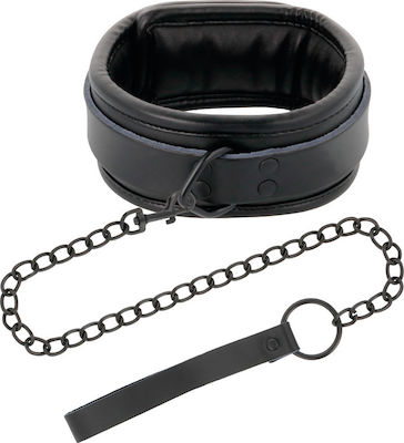 Darkness Full Black Collar with Leash in Schwarz Farbe D-221155