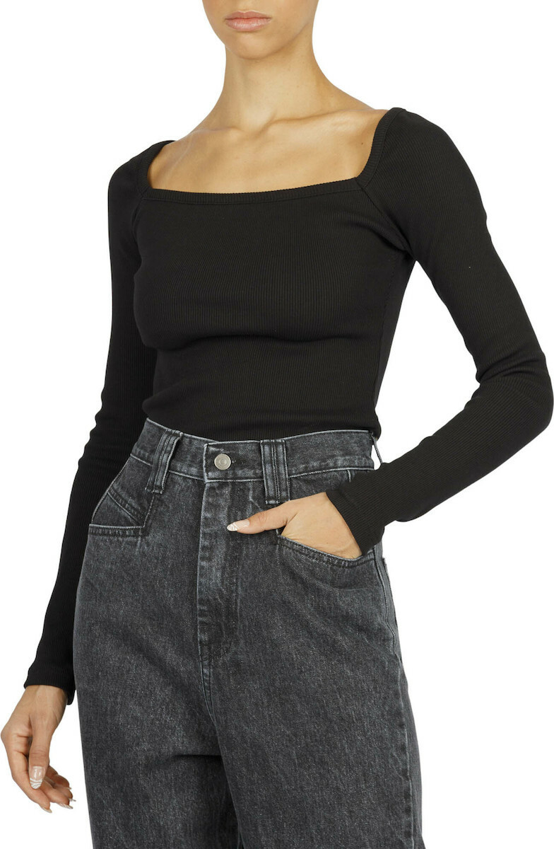 Salt & Pepper Jeans Elsa Μακρυμάνικο Γυναικείο Top Μαύρο Skroutz.gr