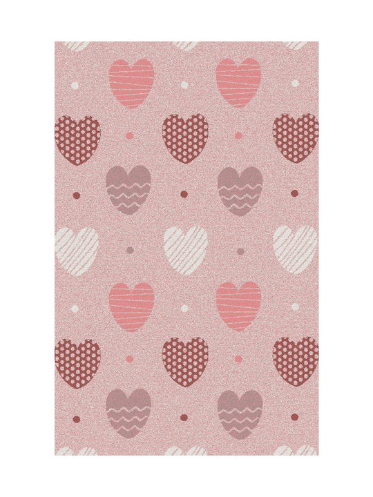 Klonaras Kids Rug Hearts 133x190cm Thickness 10mm 145 Pink