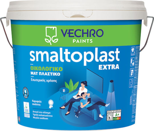 Vechro Smaltoplast Extra Eco Base P Plastik Farbe für Innenbereich Verwendung Weiß 1Es