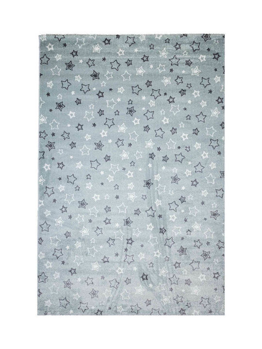 Klonaras Παιδικό Χαλί Αστέρια 133x190cm Πάχους 10mm 1621 Grey