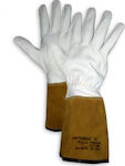 Galaxy Safety Solutions Argon 254 Safety Glofe Leather Welding White