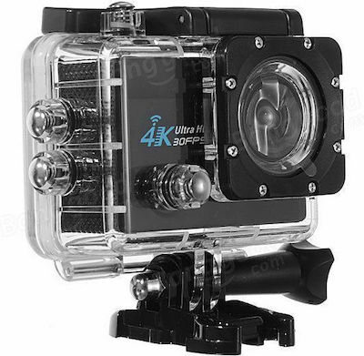 Q3H Action Camera 4K Ultra HD Υποβρύχια (με Θήκη) με WiFi Μαύρη με Οθόνη 2"