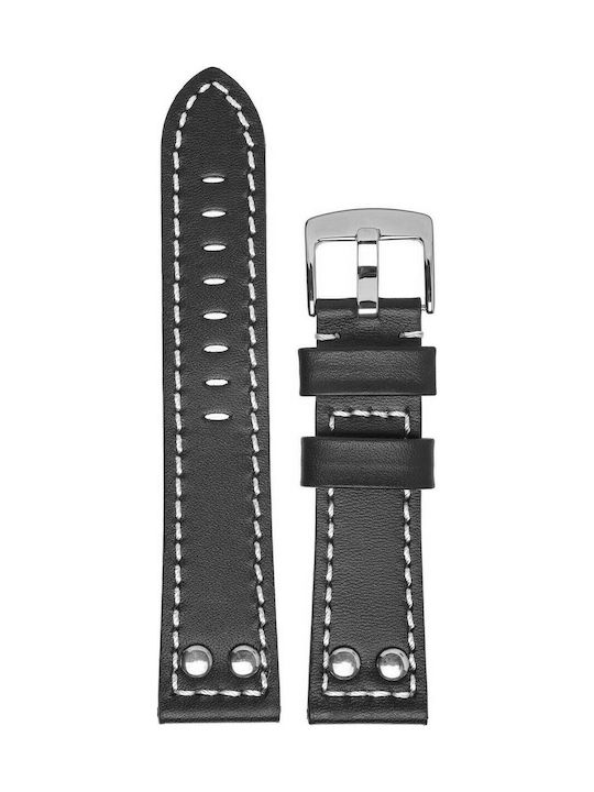 Tzevelion ART2844 Leather Strap Black 20mm