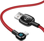 Mcdodo Woodpecker CA-5931 Winkel (90°) / Geflochten USB 2.0 auf Micro-USB-Kabel Rot 1m (CA-5931) 1Stück