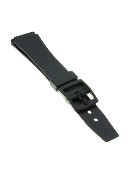 Q&Q LC004 Curea de cauciuc Negru 16mm