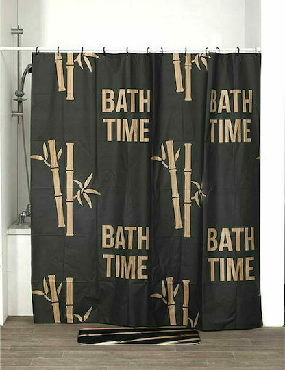 Bath Time Κουρτίνα Μπάνιου 180x180 cm Μαύρη