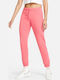 Nike Παντελόνι Γυναικείας Φόρμας με Λάστιχο Ροζ