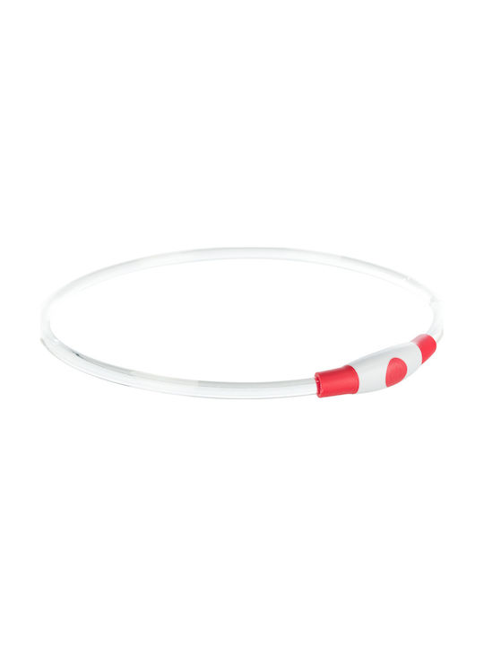 Trixie Luminous Dog Collar Illuminated In Red Colour Small/Medium 40cm/8mm Medium / Small 8mm x 40cm