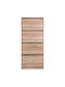 Wooden Shoe Organizer with 4 Shelves Latte 73x26x157cm