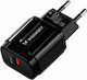 Wozinsky Charger Without Cable with USB-A Port Quick Charge 3.0 Blacks (WWC-B02)