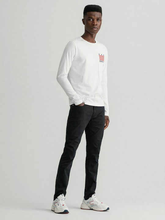 Gant Ανδρικό Παντελόνι Τζιν Ελαστικό σε Slim Εφαρμογή Μαύρο