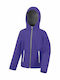 Wasserdichtes Kinder Sport Jacke Kurz mit Kapuze Lila