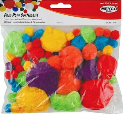 Meyco Craft Pom Pom Set of 60pcs