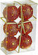 Hanging Ball Ornament Ornament Plastic Copper 9cm Set 6pcs