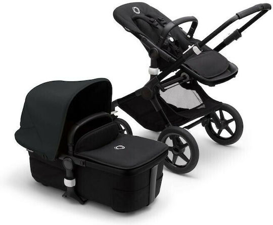 Bugaboo Fox 3 Reglabil 2 în 1 Cărucior pentru copii Potrivit pentru Nou-născut Negru/Negru de noapte