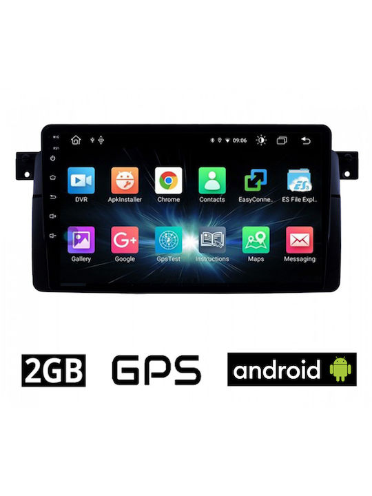 Booma Auto-Audiosystem für BMW Serie 3 / Serie 3 (E46) / M3 1998-2005 (Bluetooth/USB/AUX/WiFi/GPS/Apple-Carplay/Android-Auto) mit Touchscreen 9"