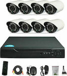 Surveillance System 8 Cameras Cameras Analog with Recorder DVR