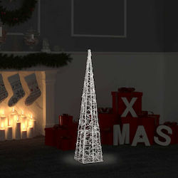 vidaXL Christmas Decorative Illuminated Plastic Tree Cone 90cm Yes Battery White