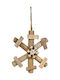 Espiel Christmas Wooden Snowflake Ornament Brown 30x30cm