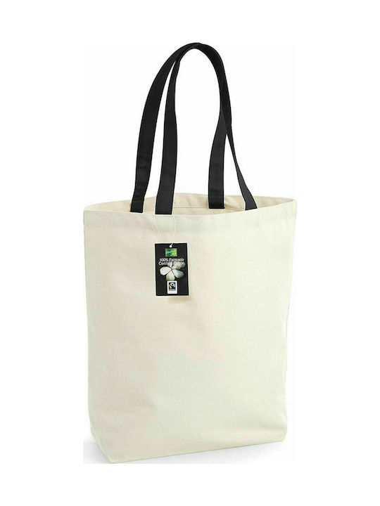 Westford Mill W671 Fabric Shopping Bag Natural/Black