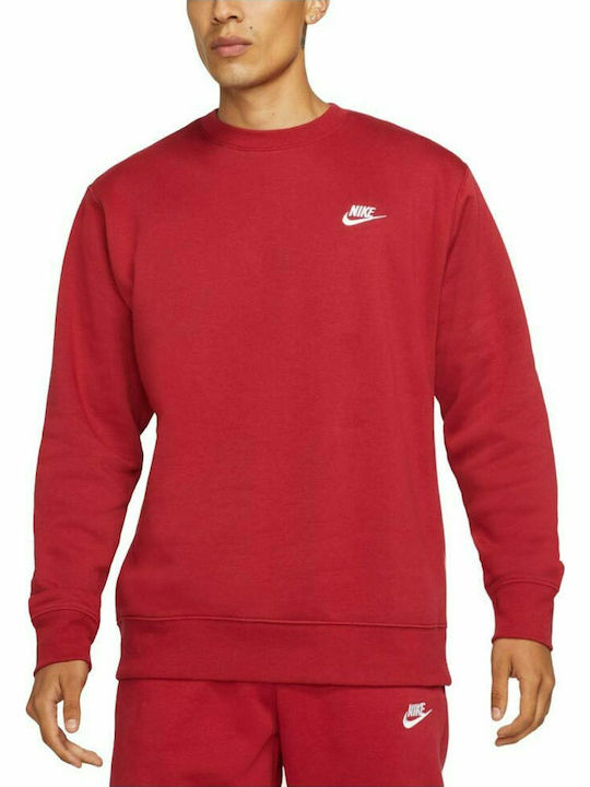 Nike Sportswear Club Ανδρικό Φούτερ Fleece Κόκκινο