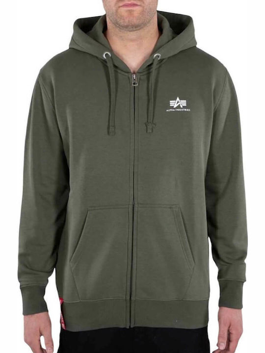 Alpha Industries Ζακέτα με Κουκούλα Χακί