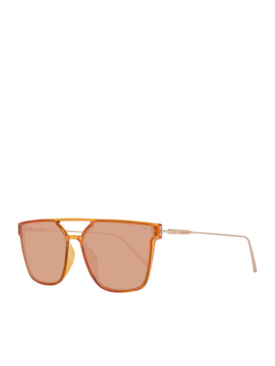 Pepe Jeans Antonella Дамски Слънчеви очила с Оранжев Рамка и Оранжев Леща PJ7377 C6