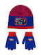 Stamion Batman Superman Kids Beanie Set with Gloves Knitted Blue