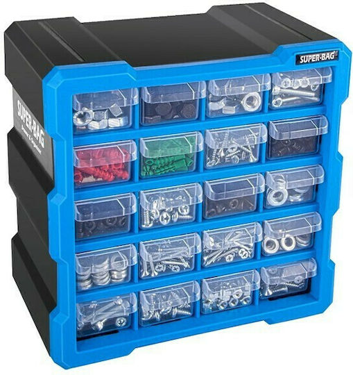 Tele Συρταριέρα Εργαλείων Plastic 20 Compartments W26.2xD15.7xH26.7cm