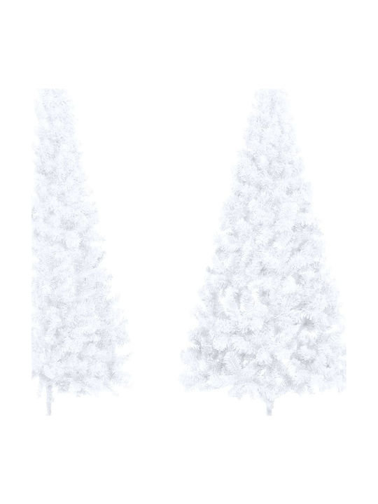 Christmas Wall White Tree with Metallic Base H210cm