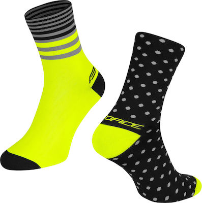 Force Calf Cycling Socks Yellow Spot